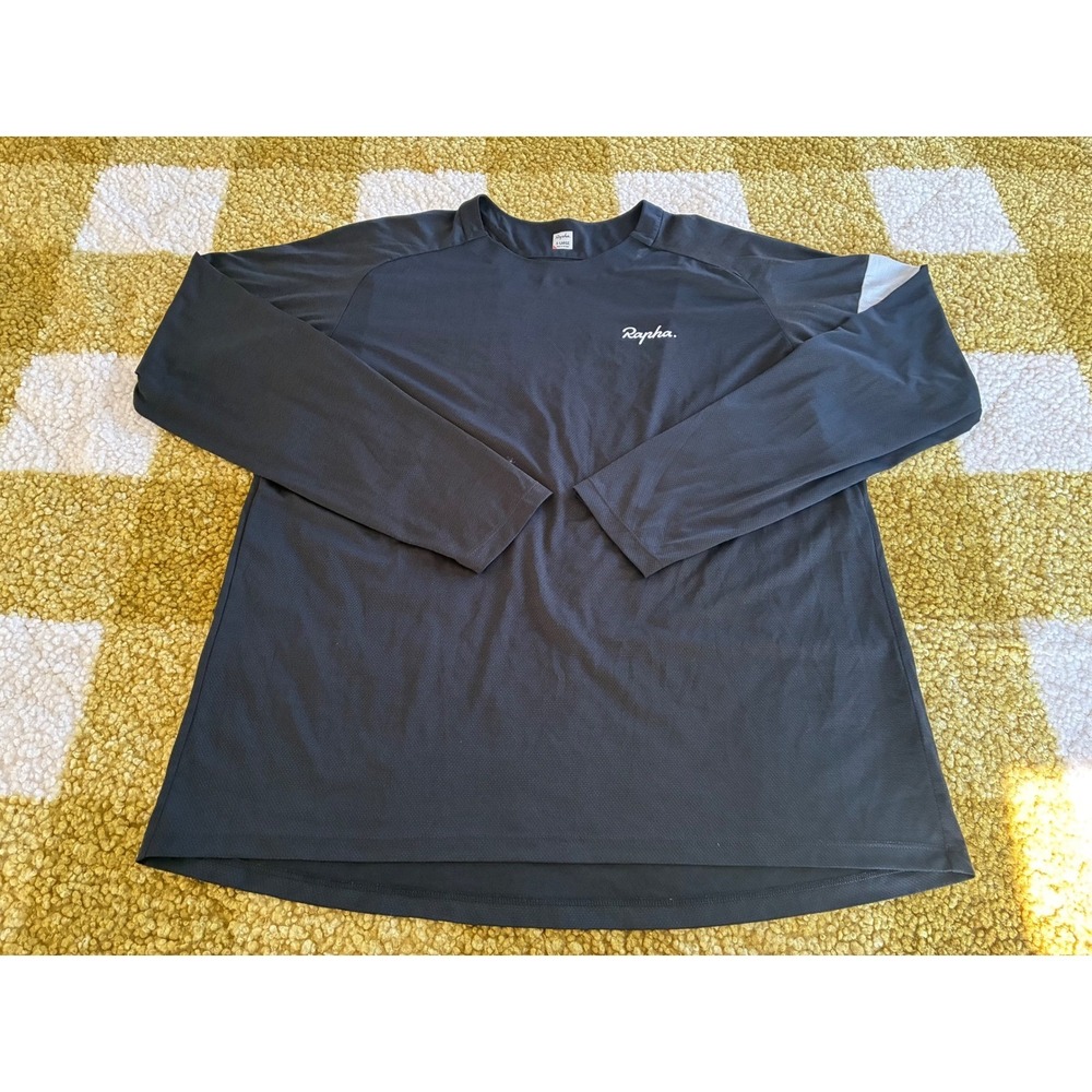 Rapha Trail Long Sleeve Technical TShirt Men XL Black MTB Cycling Jersey TLT01XX